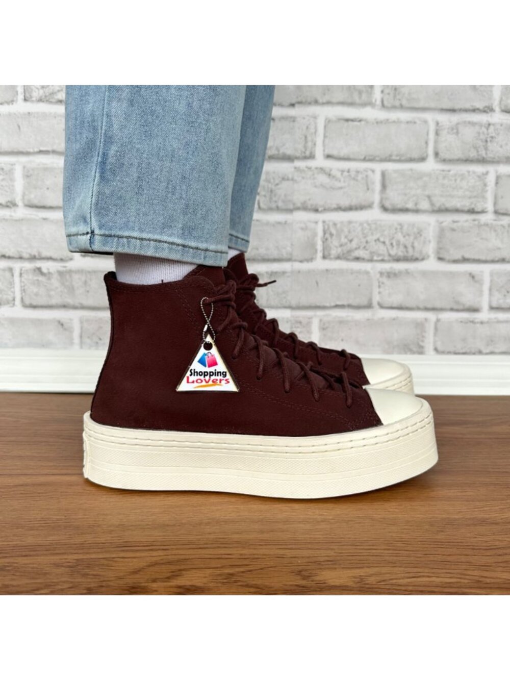Converse Chuck Taylor Lift Platform Hi Suede Fleece Lining 8.5 Wmn Shoes A06783C - Picture 3 of 11